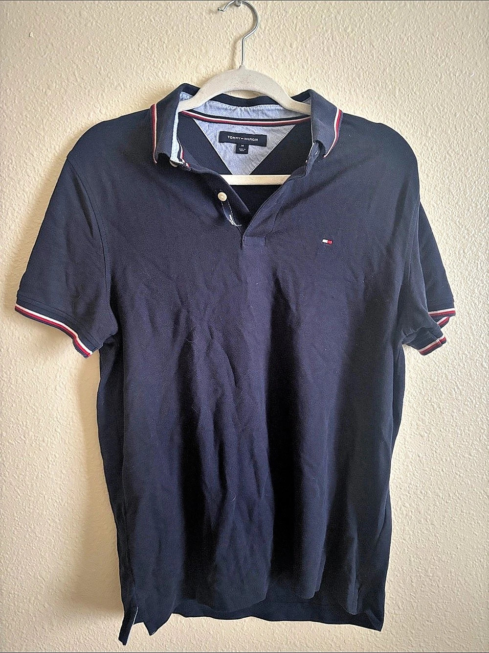 Tommy Hilfiger Men's Polo Shirt Blue Size Medium